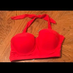 NEW Plus Size Swimsuit Halter top- Red - 2xl